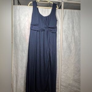 Neiman Marcus pre-worn Maxi faded Blue Sleeveless Dress very comfortable size L